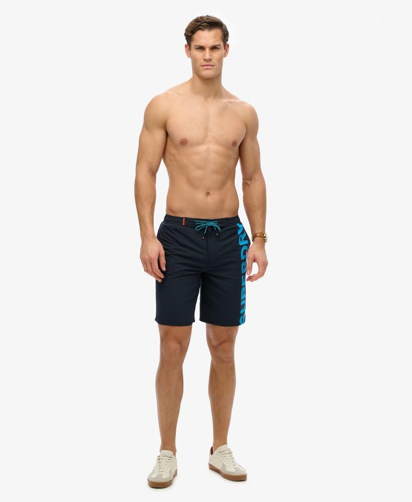 Superdry Herren Klassische 48-cm-Boardshorts mit Logo