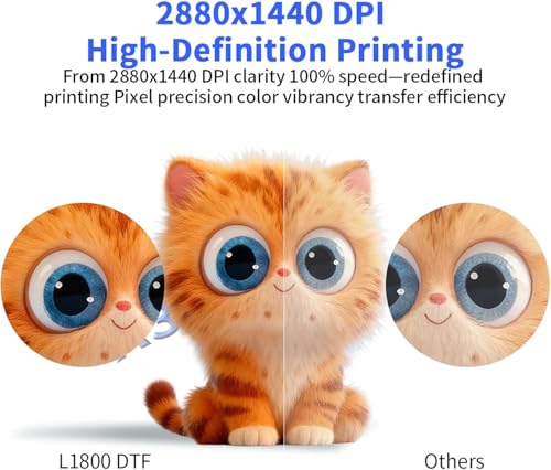 Image of DSV DTF Printer A3 Roll L1800 Transfer Printing Machine,High-Speed Print for Fabrics,13 inch Wide DTF Bundles,White Ink Circulation & Auto-Cleaning, 2-Year Free Ink (Blue, Printer+Oven+Computer)