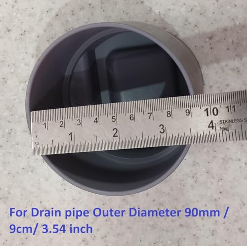 Image of ESEKSAFAR PVC Drain Backflow Valve, Anti Rats Cockroaches, Snakes Backflow Strainer [Drain Cap /Drain Cover /Hose Non Return Water Valve Use For Water pipe Outer Diameter 90mm / 9cm / 3.54 inch