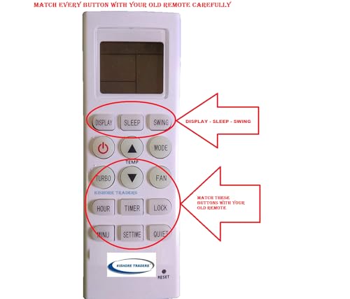 Image of Ac Remote Control Compatible with Lloyd AC LS19A5LN, LS19A3FM-W (Please Match Your Old Remote with Given Image)