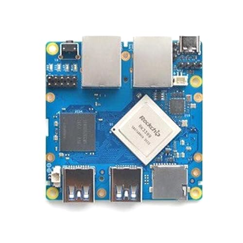JNJOOD NanoPi R4S 4 GB, Puerta de Enlace Ethernet de Doble Gbps, RK3399 con Refrigeración, OpenWrt LEDE, V2ray SSR Linux