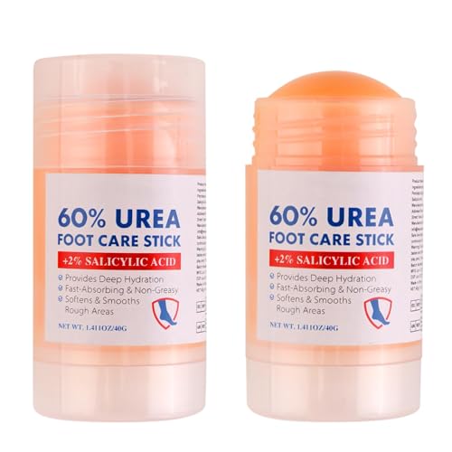 Crema Pies con 60% Urea 2pcs, Crema Urea para Pies Secos y Agrietados, Foot Cream para Tratamiento Reparador Intensivo para Talones Agrietados Piel Muy Seca, para Suaves Hidratados Healthy Feet