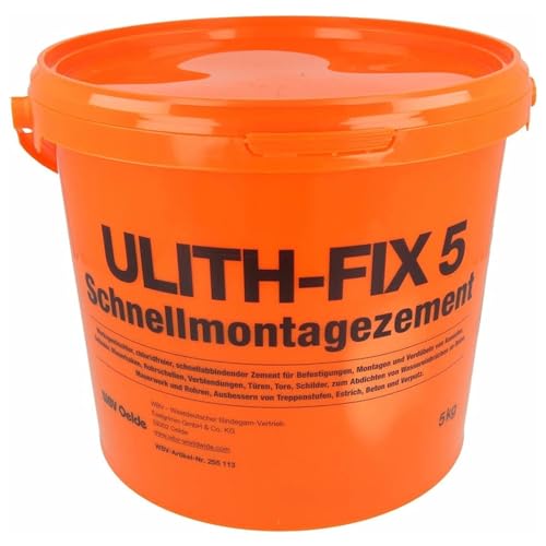 WBV Schnellmontagemörtel Ulith-Fix 5, 1 kg 255110 (Schnellmörtel Schnellzement Schnellmontagezement Schnellbinder Montagemörtel Montagezement), wasserfest, wasserdampfdurchlässig