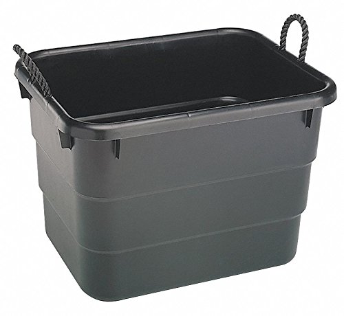 Storage Tub, 40 gal., Polypropylene, Black