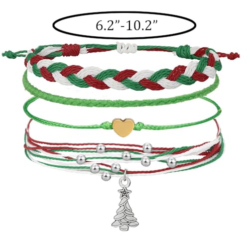 Image of Beach Summer Ankle Bracelet for Women Handmade Braided Adjustable String Anklets Waterproof Surfer Bracelet