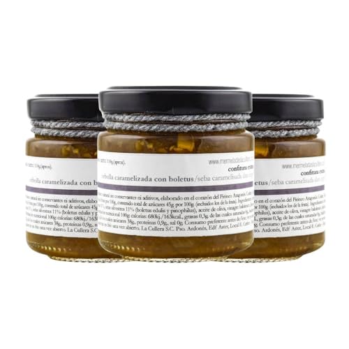 Confitura de cebolla caramelizada y boletus extra La Cullera 110 g pack de 3 frascos - SEDOVIN LA COMPRA COMODA