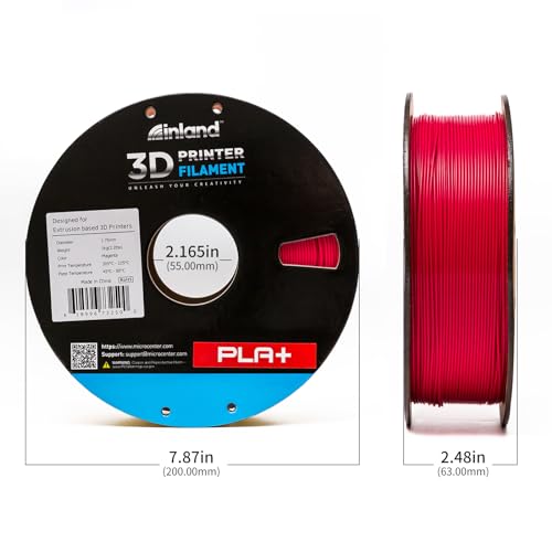 Image of INLAND Micro Center PLA+ 3D Printing Filament 1.75mm - PLA Pro Dimensional Accuracy + /- 0.03 mm - 1kg Cardboard Spool (2.2 lbs) (1 Pack Magenta, 1.75mm)