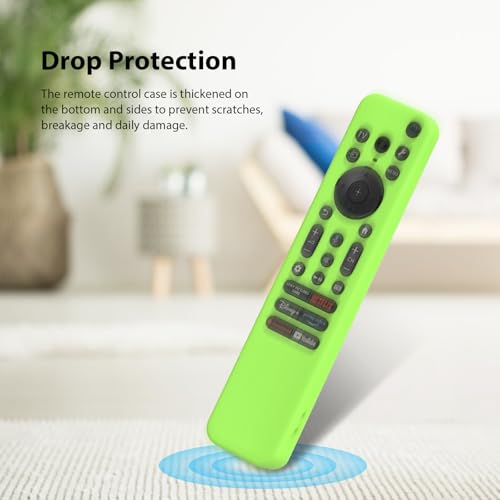 Image of Silicone Cover Case Compatible with Sony Bravia Smart Tv 2023 2024 2025 Voice Remote RMF-TX910U (Luminious Green) [Remote NOT Included]