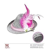 Lieferumfang: Hut, hat Lively Moments Minihut in rosa - weiß auf Haarspange/Trachtenhut/Oktoberfesthut/Kostümzubehör