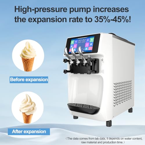 GSE Eismaschine Gastronomie 32L/Std. vorkühlend 2400W Speiseeisbereiter 12L Edelstahl Behälter Softeismaschine selbstkühlend Eiscreme Maschine mit Kompressor Eisbereiter für zuhause Eisdiele Gastro – Bild 3
