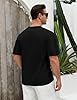heekpek Mens T Shirt Cotton T-Shirts for Men Short Sleeve Tops Crew Neck Graphic Printed Tee, C Black, XXL #2