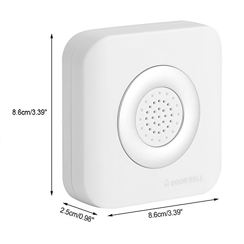 Fdit Doorbell, Türgong Kabelgebundenes Türklingelalarm Drahtgebunden Türklingel Alarm CC 12V Door Bell Draht Türklingel für das Home Office Keine Zugangskontrollsystem Batterien Weiß