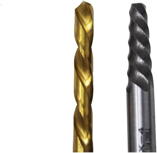 K Tool International 75470 10 Piece Screw Extractor Drill Bit Set for Garages, Repair Shops and DIY, GCR15 Extractor Material, M35 Cobalt Drill Bits, Left Hand Spiral Flute, Metal Case, Laser Etched
