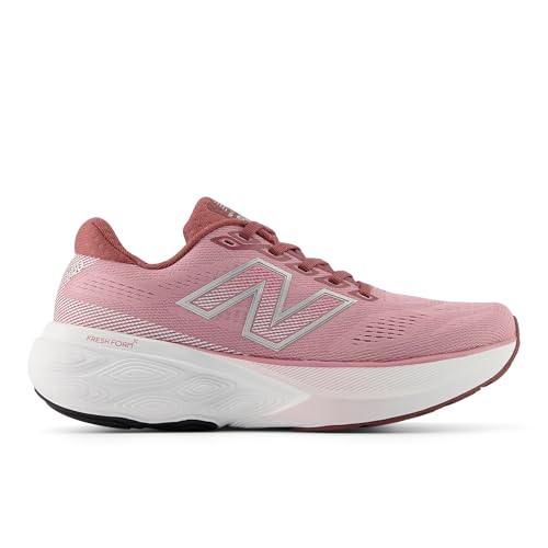New Balance Women's Fresh Foam X 880 V15 Running Shoe, Washed Burgundy/Pink Taffy/Silver Metallic, 8 M