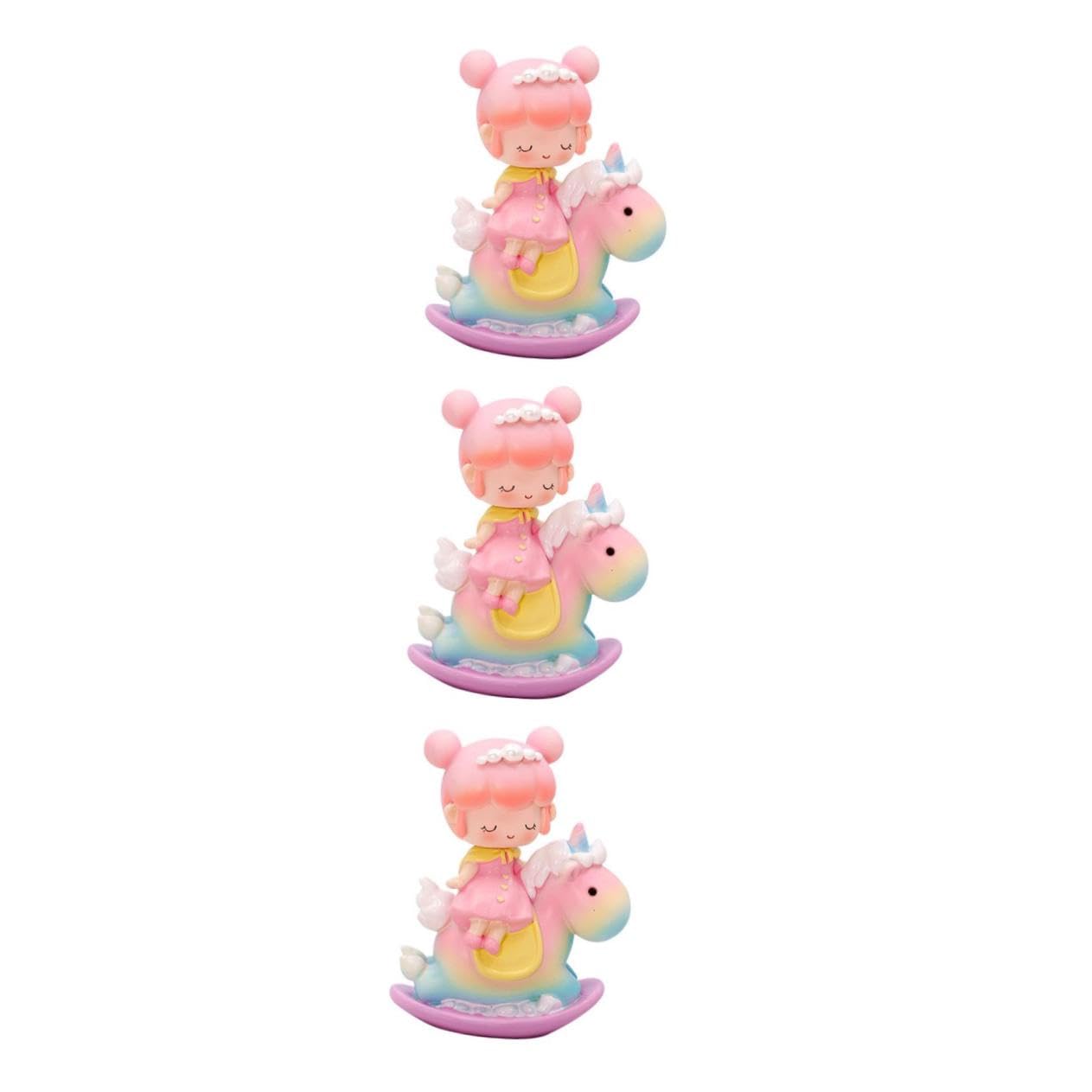 Abaodam 3stücke Einhorn Kuchen Ornament Süße Tortendekoration Für Geburtstagsfeiern Cartoon Design Kreative Kuchendekoration Für Desserts Farbvarianten Und Ergänzung Für