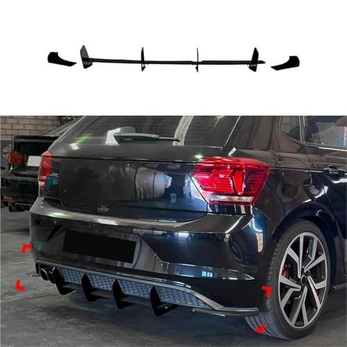 Diffuseur arrière Polo MK6 GTI séparateurs bas de pare-chocs ABS