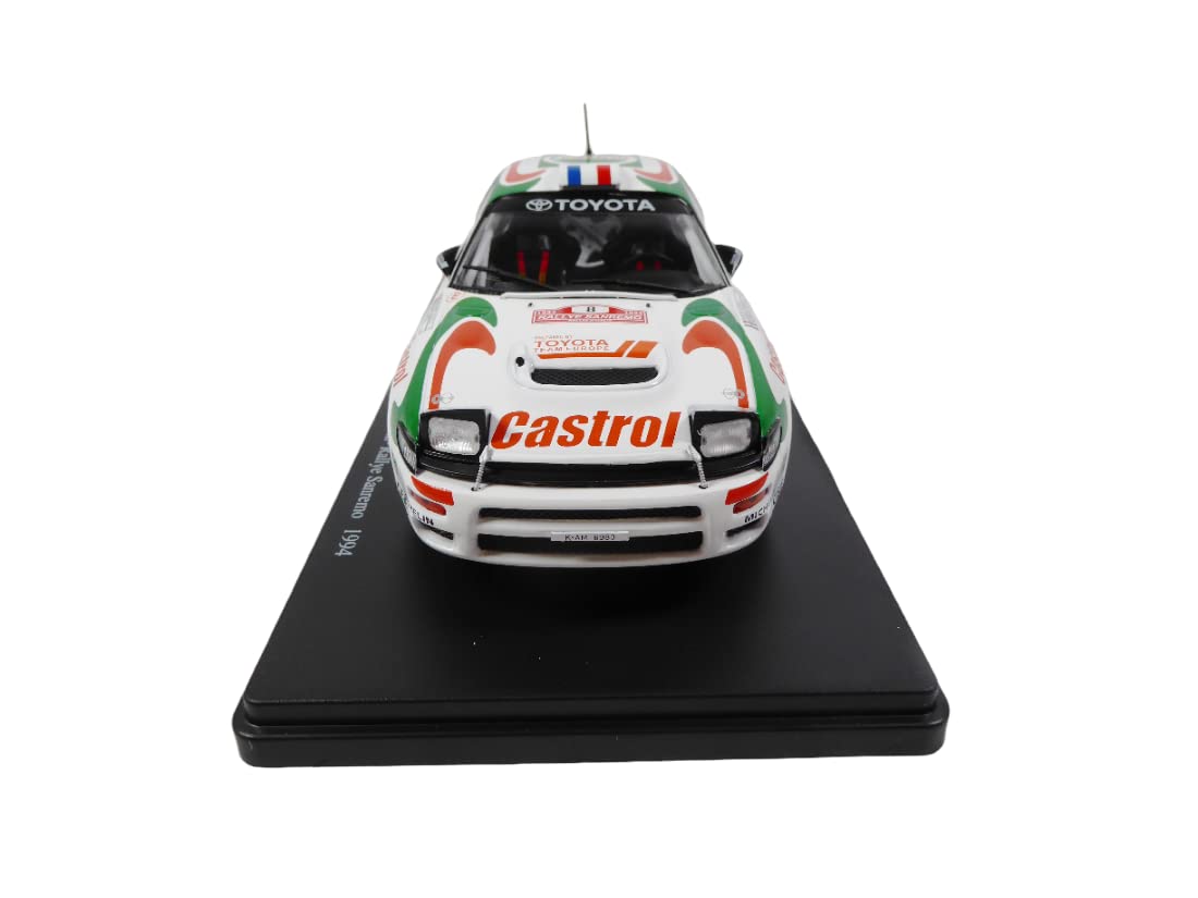 OPO 10 Voiture Miniature reproduite à l'échelle 1/24 Compatible pour Toyota CELICA Turbo St 185 - Auriol - Rallye Sanremo 1994 - RVQ08