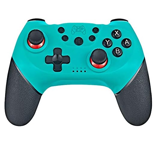 YUES Mando Inalámbrico para Nintendo Switch Pro/Lite, Gamepad con Doble Choque/Motor de Vibración/Giroscopio de 6 Ejes/Turbo Ajustable/Joystick Remoto,Azul