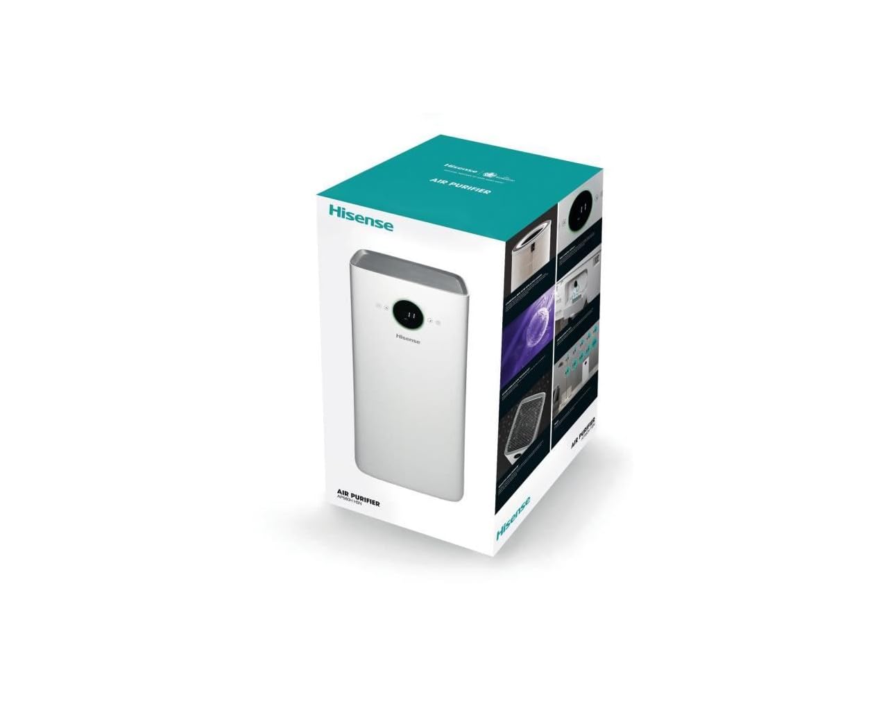 Hisense AP580H oczyszczacz powietrza UV-C do usuwania wirusów, pyłu, pyłków i sierści zwierzęcej, klasa A, poziom hałasu <65dB(A), jonizator, filtr Hepa (H13)+ filtr węgla aktywnego