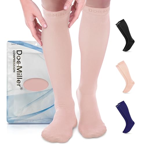 Doc Miller Compression Socks for Women and Men - 15-20mmHg - Graduated Compression Socks for...