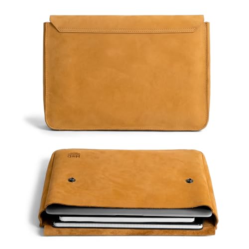 Image of Hide & Drink, Vintage Folder Document Holder, File Case, A5 Binder, Envelope Portfolio, Full Grain Leather, Handmade, Old Tobacco