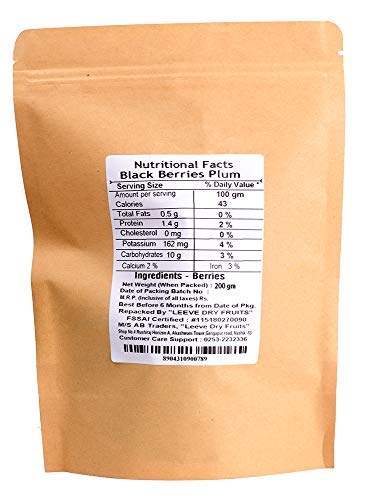 LEEVE DRY FRUITS Fresh Black Berries Plum, 200 g - Image 2 thumbnail