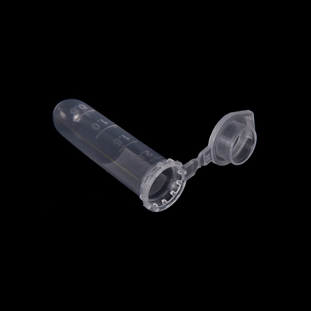Tubos de centrífuga de fondo redondo de 2 ml, tubo de microcentrífuga graduado de plástico para abejas, levadura, muestra, laboratorio de muestra