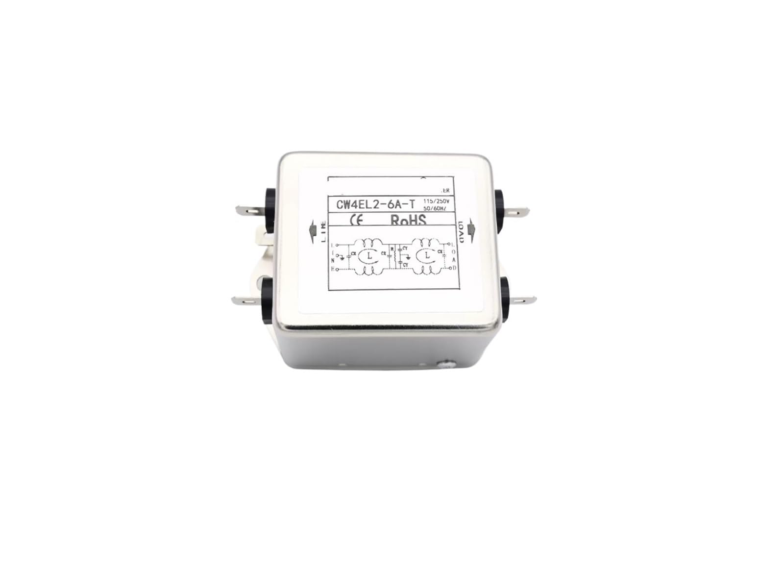 Filtro de potencia monofásico 220V para reducir ruido eléctrico y distorsiones armónicas