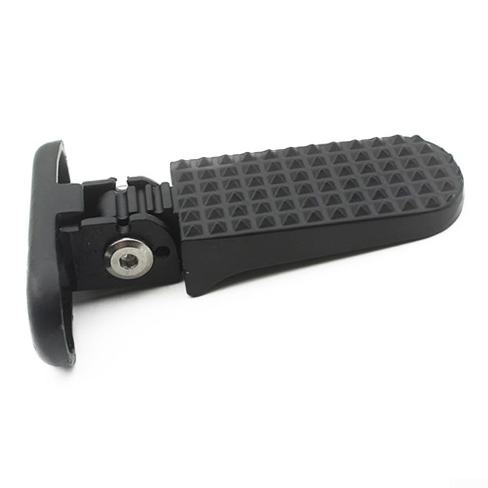 Pedane in alluminio antiscivolo per bici elettriche, pedali posteriori pieghevoli con ampia distanza tra i fori, 78 x 75 mm, poggia in lega nera