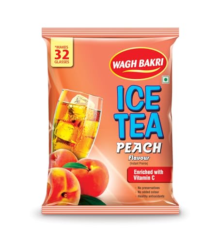 Image of Wagh Bakri Iced Tea | Instant Ice Tea Powder | Assam Blend | Classy Summer Drink | Refreshing Summer Drink | No Preservatives | Enriched with Vitamin C | Easy to Make | Peach Flavour | 400 g