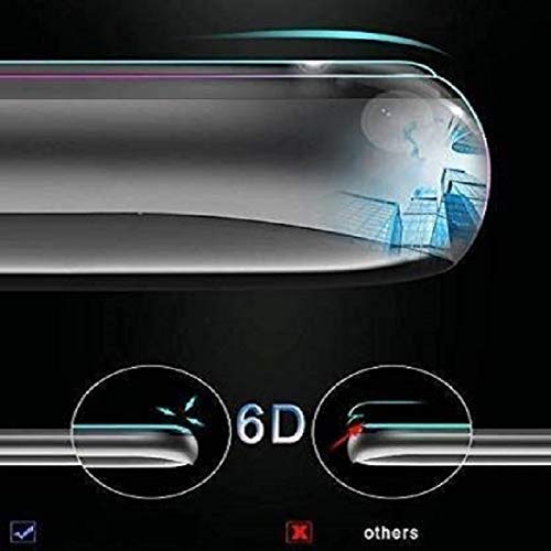 Image of Screen Protector for RealMe C17 (Black) Tempered Glass Edge-to-Edge 6D Screen Guard With Installation Kit