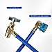 BACOENG R1234YF Refrigerant Charge Hose Kit with Gauge, 1234yf Recharge Kit with 1/2 Self-Sealing Can Tap Opener and Quick Coupler, for Auto Air Condition System