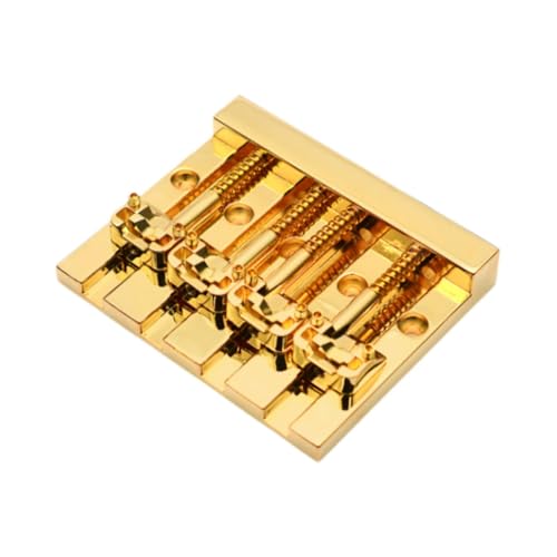 Luwecf エレキギター用ベースブリッジ、ベース交換用アクセサリー、取り付け簡単。, 金