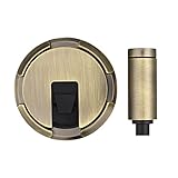 Türkeil Stopper Wandmontage Türstopper Unsichtbarer Türstopper Push-Typ Mechanische Boden Türstopper, Zinklegierung Haushalt Winddichte Türfänger-Gold (Color : Bronze)