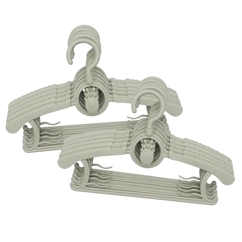 Image of LIYUXIDONG Baby Hangers 30 Pack, 360° Swivel Hook, Adjustable Kids Hangers According to Clothing Size, Suitable for Babies and Children (Gray)