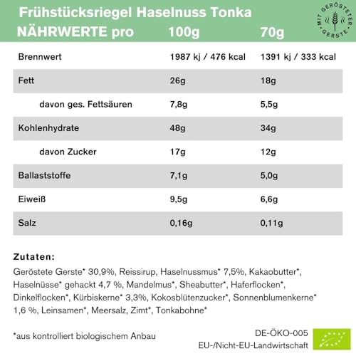 TZAMPAS Müsliriegel BIO 9x70g · Frühstücksriegel Clean Eating · Superfood Riegel · Sportlernahrung & Notfallnahrung · Try-Me Probierset