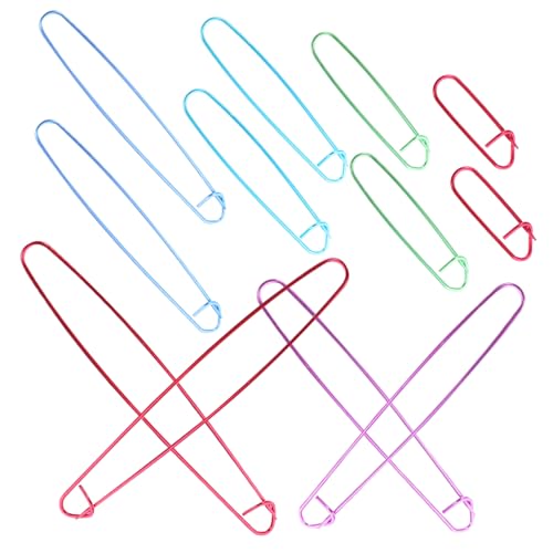 CIMAXIC DIY Knitting Yarn Holders 12 Pack Metal Stitching Holders Weaving Marker Buckles for Management