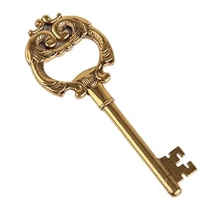 Amuzocity Gereedschap voor baropener, flesopener, bier, muzieknoten, sleutels, ananas flamingo, gouden sleutel