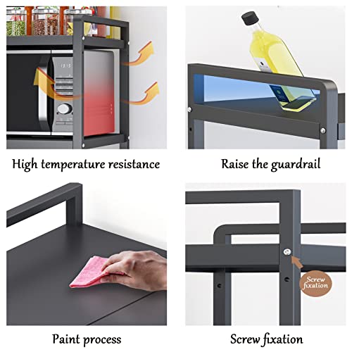 Support de rangement pour micro-ondes extensible et étagère de comptoir de cuisine
