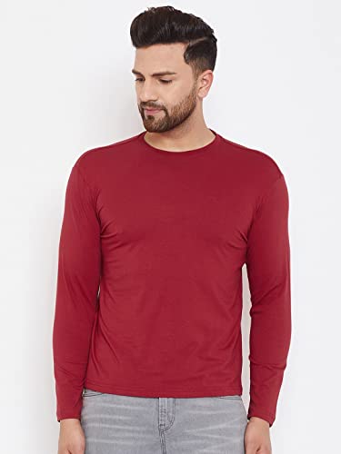 Image of London Crew Round Neck Full Sleeve Regular Fit Casual Cotton Plain Solid Tshirt for Men Full-Solid-23