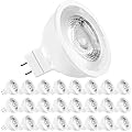LUXRITE MR16 LED Bulb 50W Equivalent, 12V, 4000K Cool White Dimmable, 500 Lumens, GU5.3 LED Spotlight Bulb 6.5W, Enclosed Fixture Rated, Perfect for Track and Home Lighting (24 Pack)