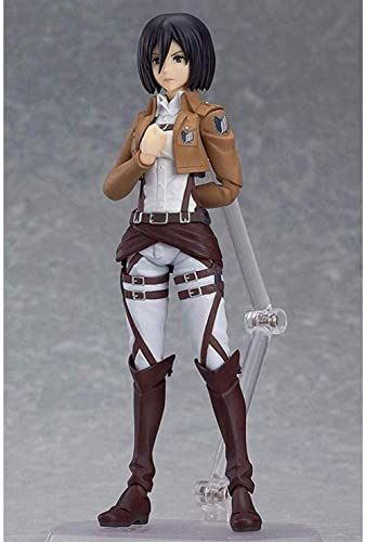 15Cm Attack On Titan Mikasa Ackerman Figma Action Figure - Equipped With Weapons - Movable Boxed Pvc Handmade Model Toy Desktop Decoration #TOP1