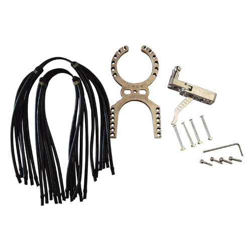FEIXIA-K01 DIY Construction of Slingshot Rifle Simple Slingshot Fittings Stainless Steel 16 Holes Configure 16 Strands of Rubber