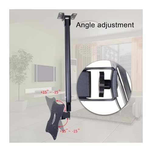 Support TV plafond pivotant 14-32 pouces réglable 300cm - 6