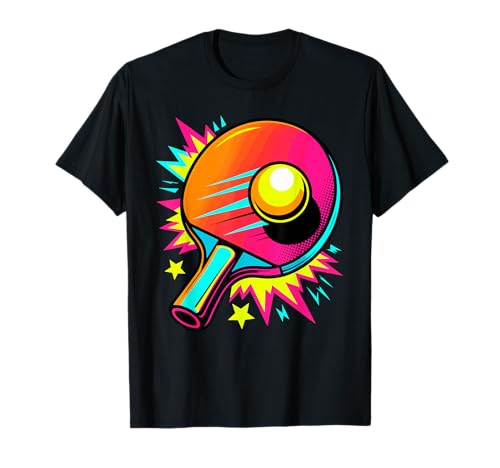 Retro Arcade Tenis de Mesa Ping Pong Paleta Camiseta