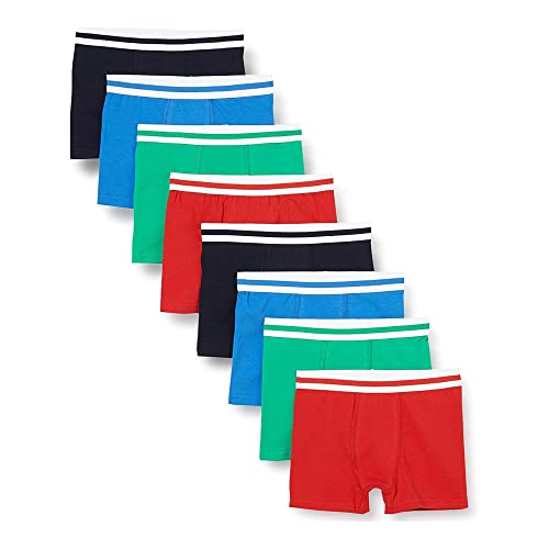 FM London (lot de 8) Boxer Enfant - Boxers confortables pour enfants dans une variété de couleurs - Sous-vêtements pour garçons riches en coton avec construction durable