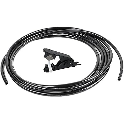 Lemoy Size 1/4 Inch, 20 Meters 60 feet Length Tubing Hose Pipe for RO Water Filter System +tube cutter (Black 20 meters（60 feet）) Cover