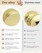 Haidms Gold Door Knob Passage, Heavy Duty Square Brushed Gold Hall and Closet Door Knob for Hallway, Zinc Alloy Passage Door Knobs Hallways (1 Pack)