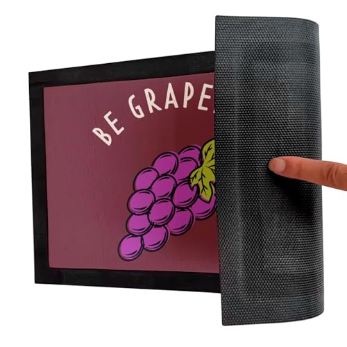 Paillasson rouge antidérapant Be Grapeful imprimé fruit 75x50cm