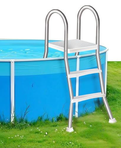Escalera para piscina de 52 pulgadas en acero inoxidable miniatura 1